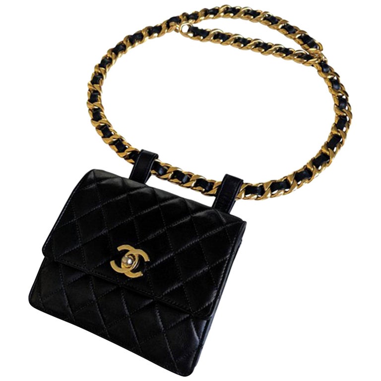 Chanel 1991 Ultra Rare Vintage Waist Belt Bag Fanny Pack For Sale