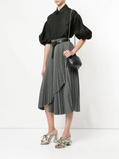 Chanel 1991 Vintage Drawstring Black Lambskin Mini Bucket Crossbody Shoulder Bag