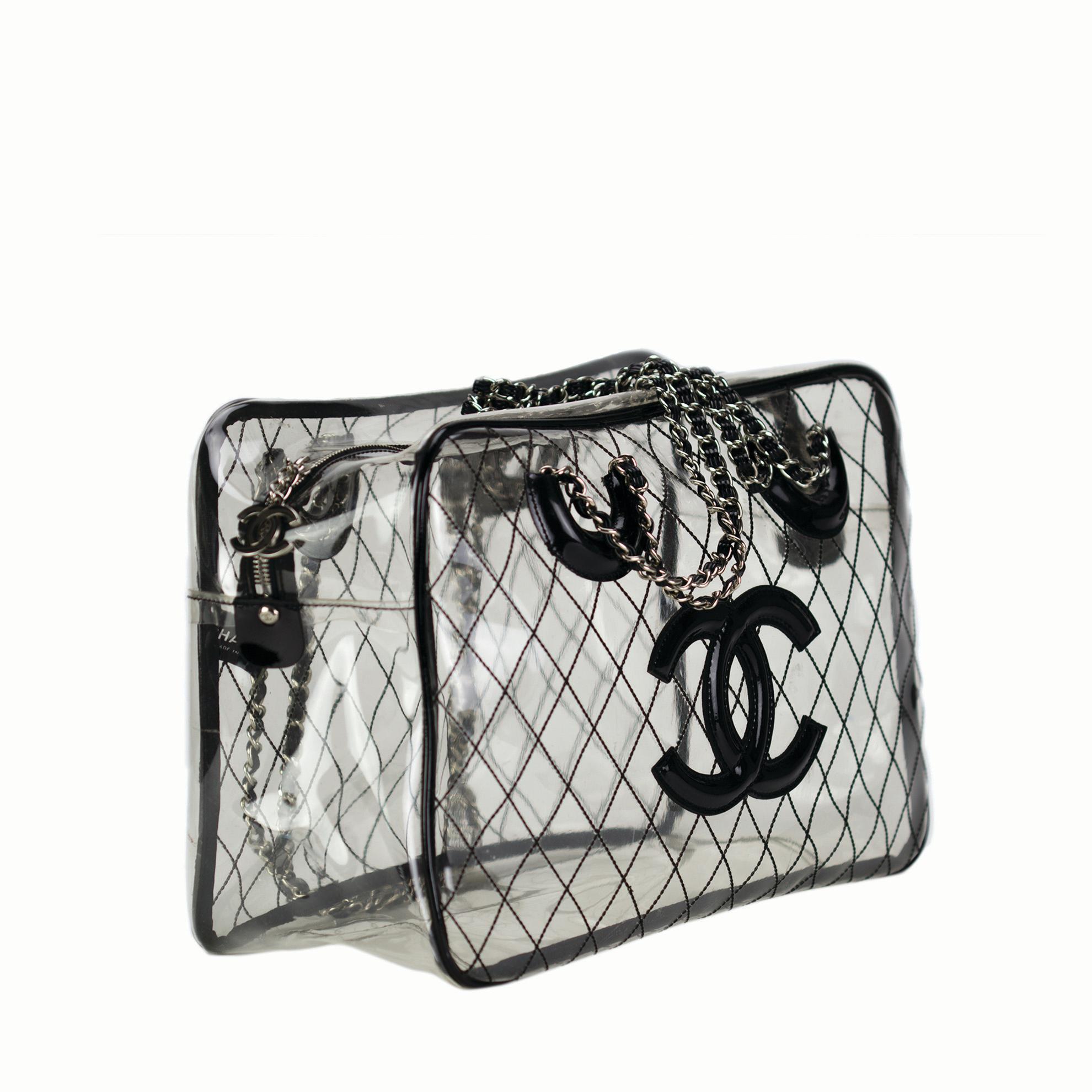 Chanel 1991 VIntage Timeless Limited Edition Naked Clear Purse Transparent Tote en vente