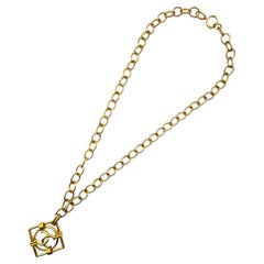Collana con ciondolo con logo CC grande Chanel 1992 di Karl Lagerfeld - Stagione 29