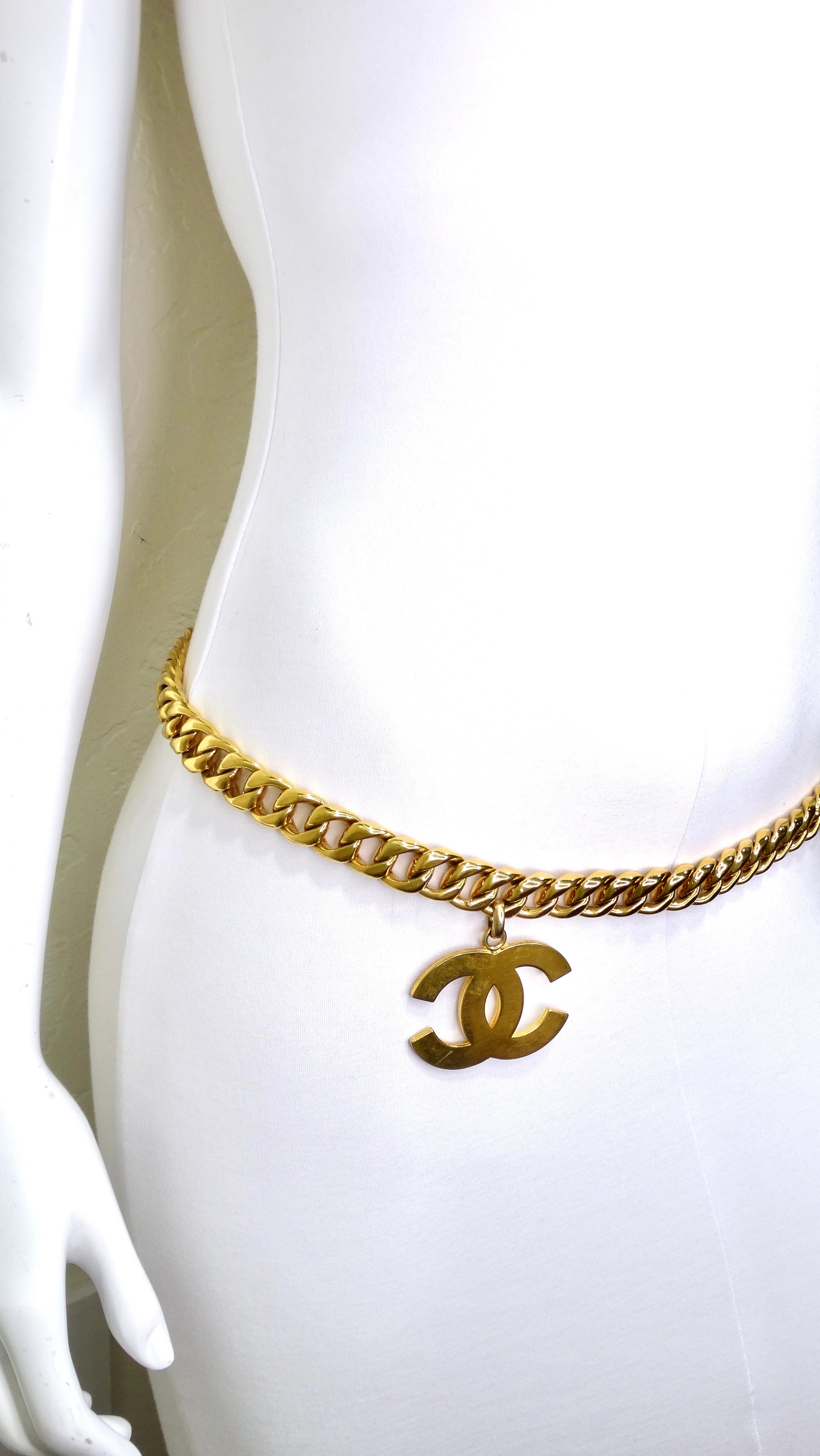 Chanel 1992 Large Gold Logo Belt/Necklace 3