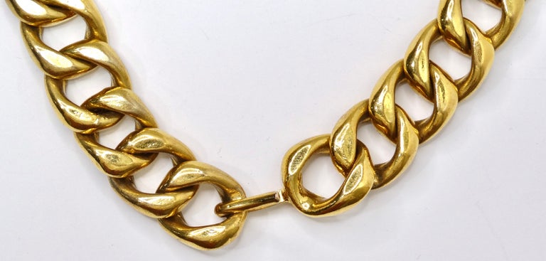Chanel 1992 Large Gold Logo Belt/Necklace For Sale 3