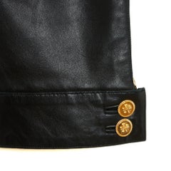 Chanel 1992 Pantalon Cuir matelasse FR40 Iconic Quilted Black Leather Pants US29