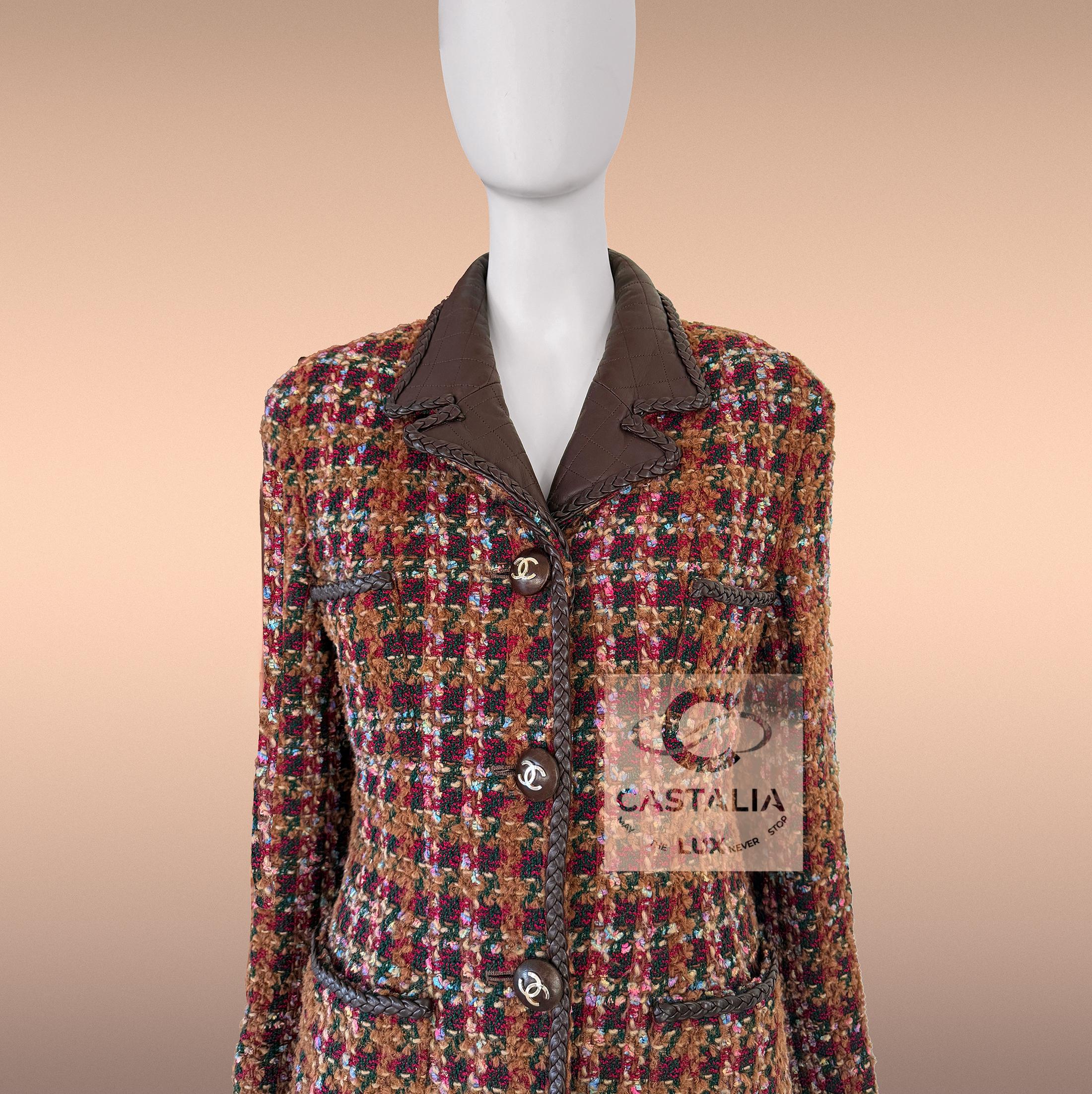 Chanel 1993 Reitsport Elegie Museum Ebene Tweed Jacke 38 FR im Angebot 3