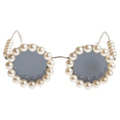 Chanel 1994 Iconic Spring Runway Vintage Perle Runde Sonnenbrille Selten