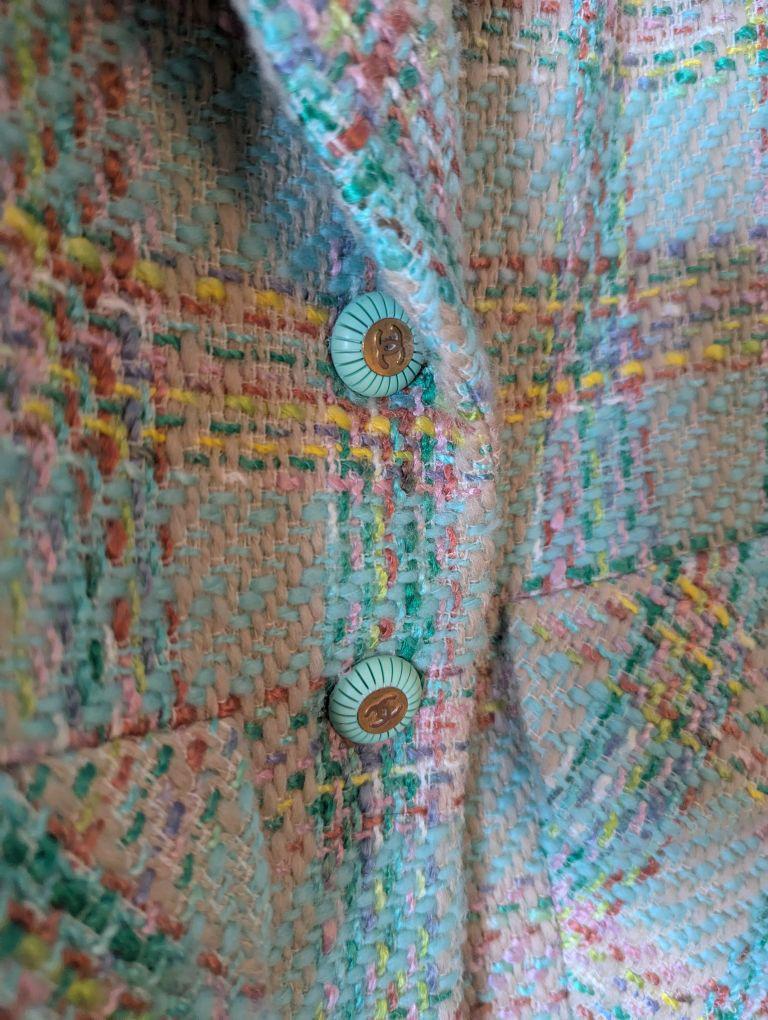 Blazer de tweed Chanel Primavera 1993 en venta 2