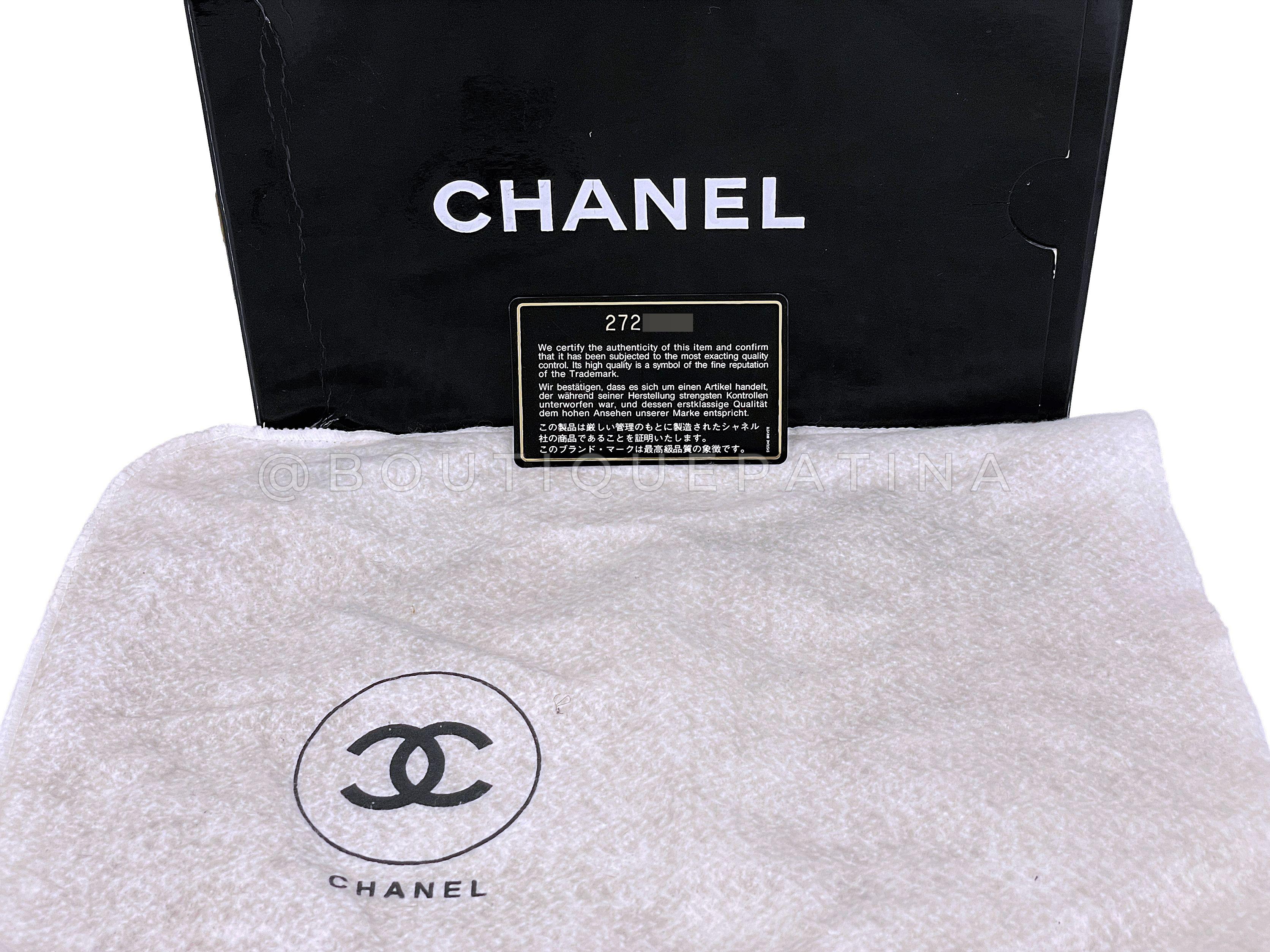 Chanel 1993 Vintage Black Lizard Square Mini Flap Bag 24k GHW 67241 For Sale 10