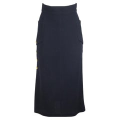 Chanel 1993 Vintage Wool Midi Skirt FR 36 UK 8 Chanel 1993 Vintage Wool Midi Skirt FR 36 UK 8