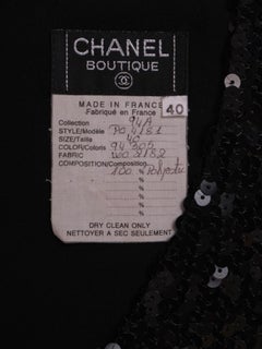 Chanel 1994 Black Sequin Dress