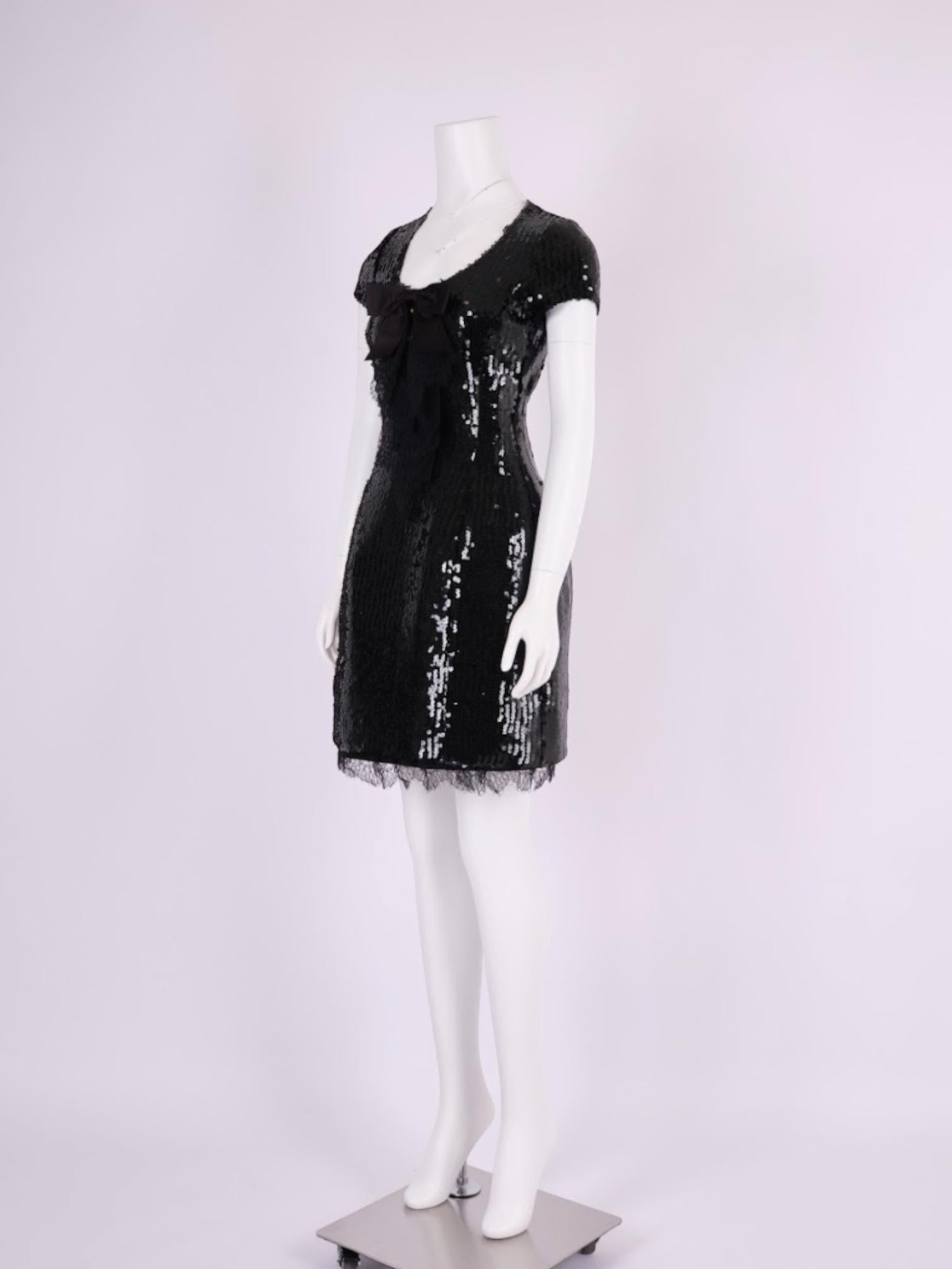 Chanel 1994 Black Sequin Dress 2