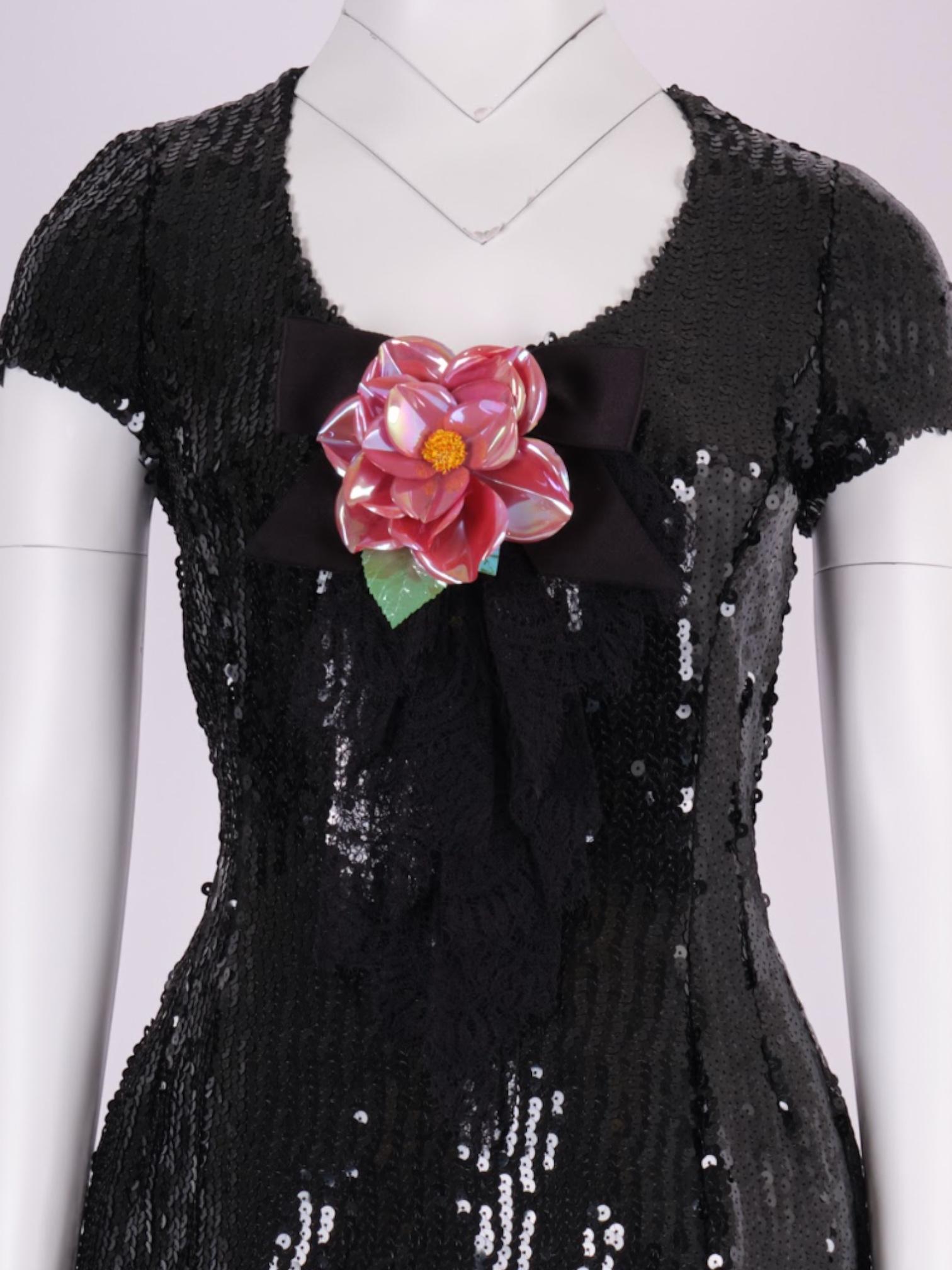 Chanel 1994 Black Sequin Dress 3