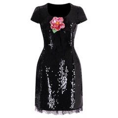 Chanel 1994 Black Sequin Dress