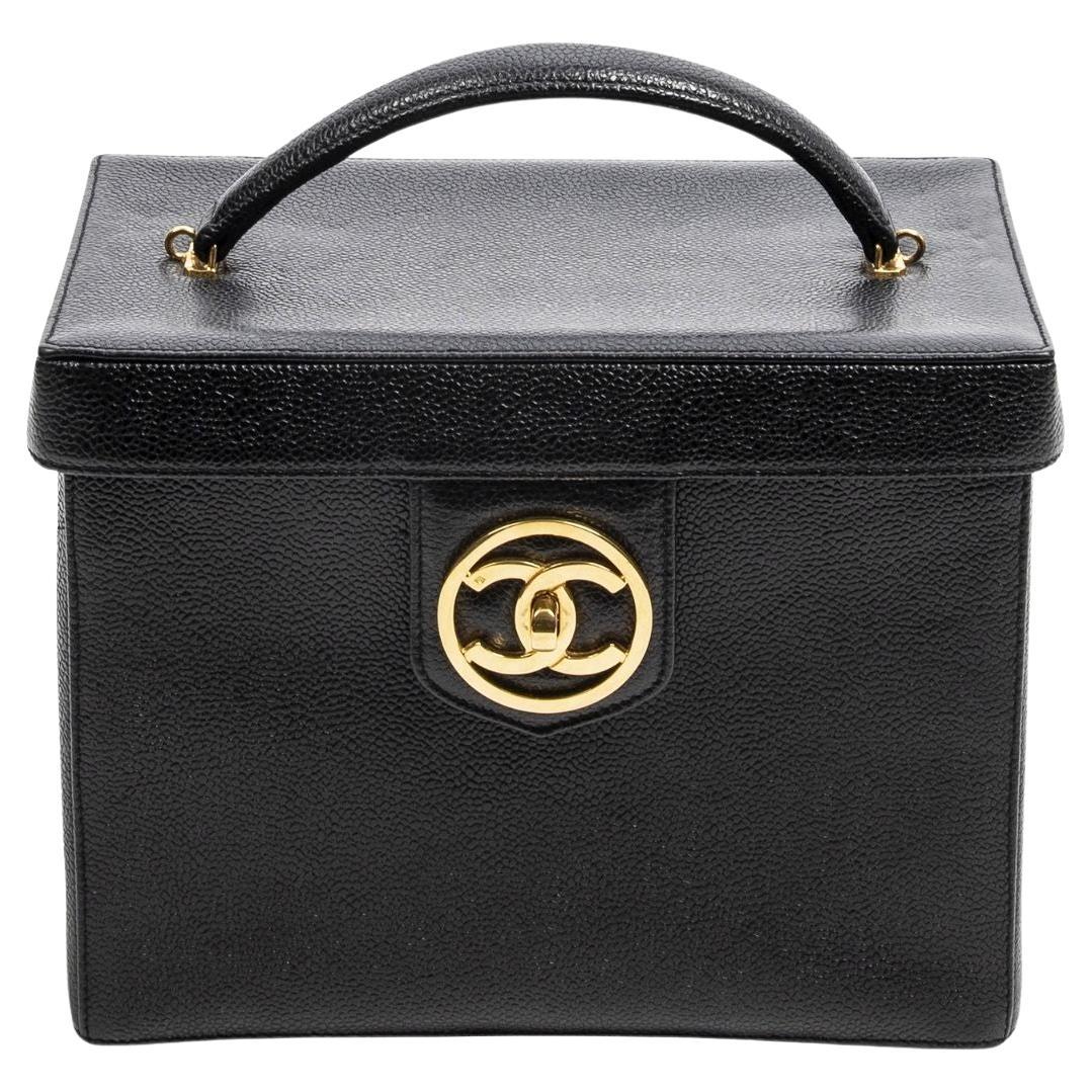 Chanel 1994 CC Vanity Bag w/ Strap For Sale