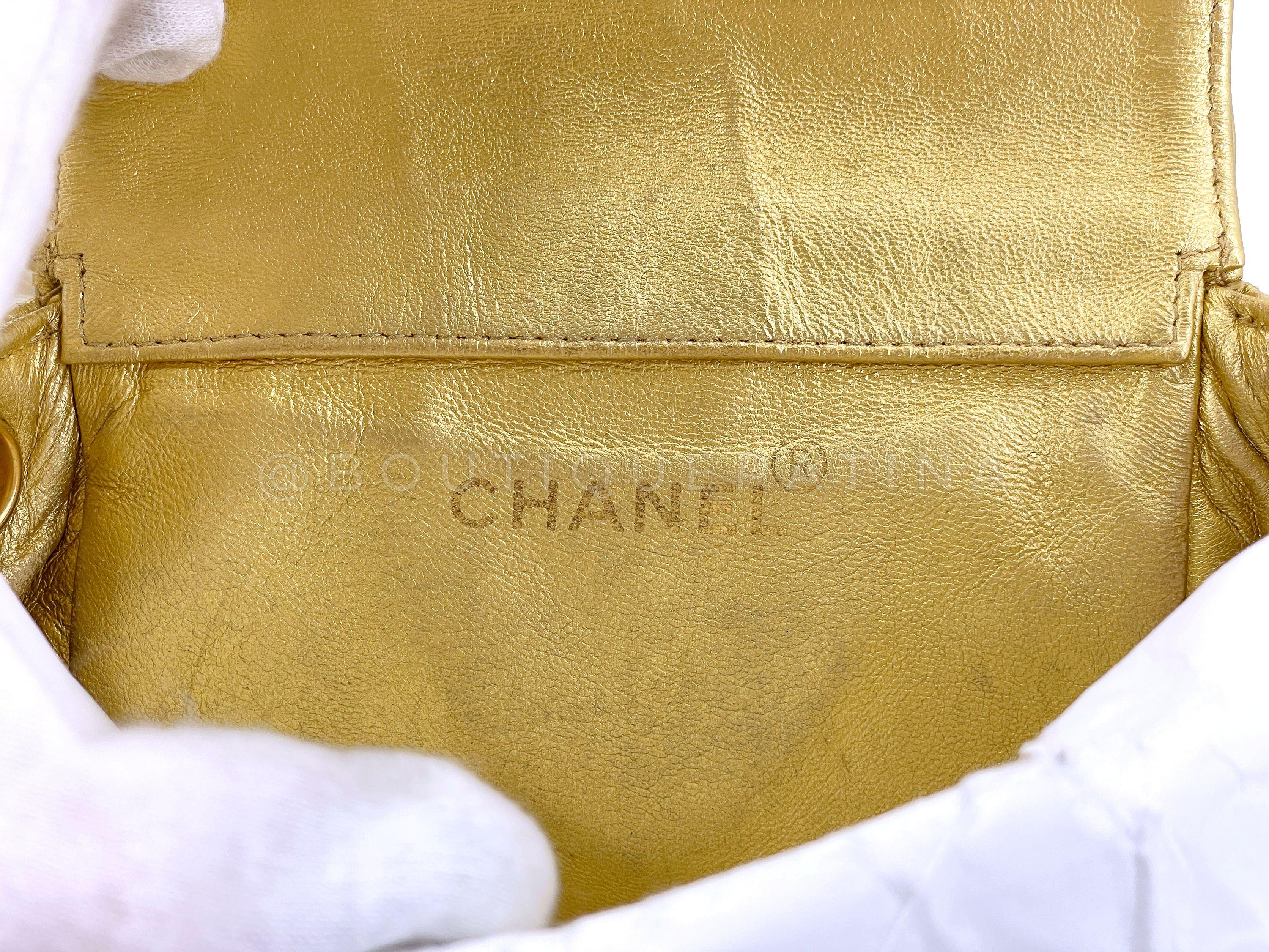 Chanel 1994 Gold Mini Duma Small Backpack Bag 24k GHW 67148 For Sale 6