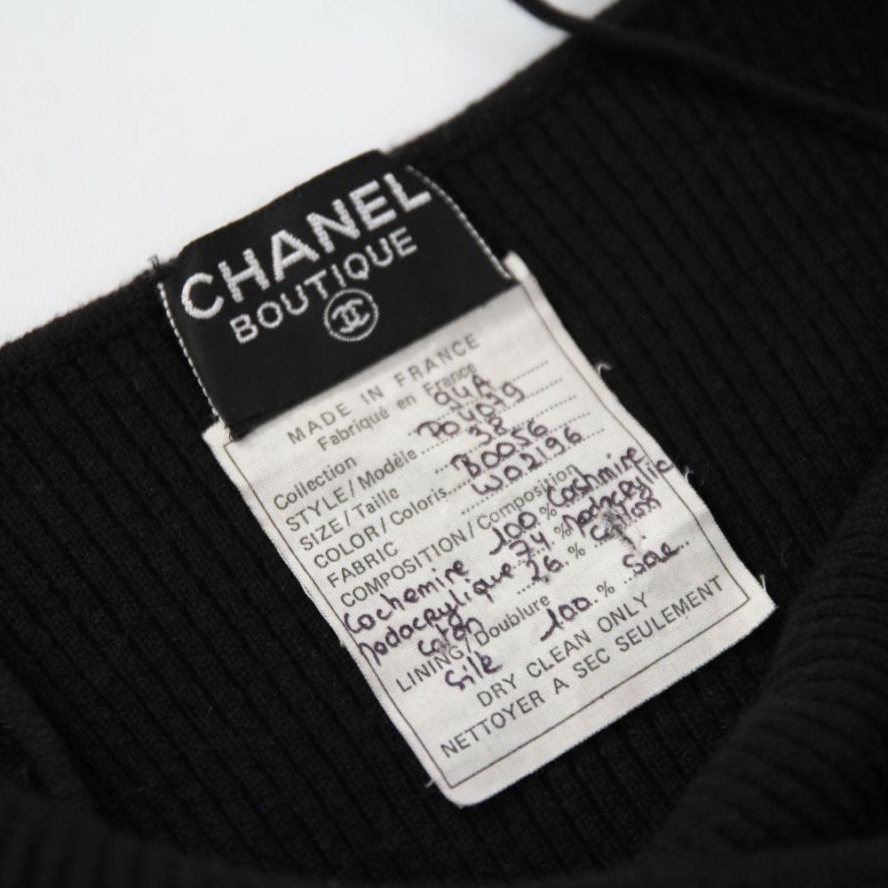CHANEL 1994 Legendary Black & White Faux Fur Cashmere Dress by Karl Lagerfeld In Excellent Condition In Arnsberg, NW