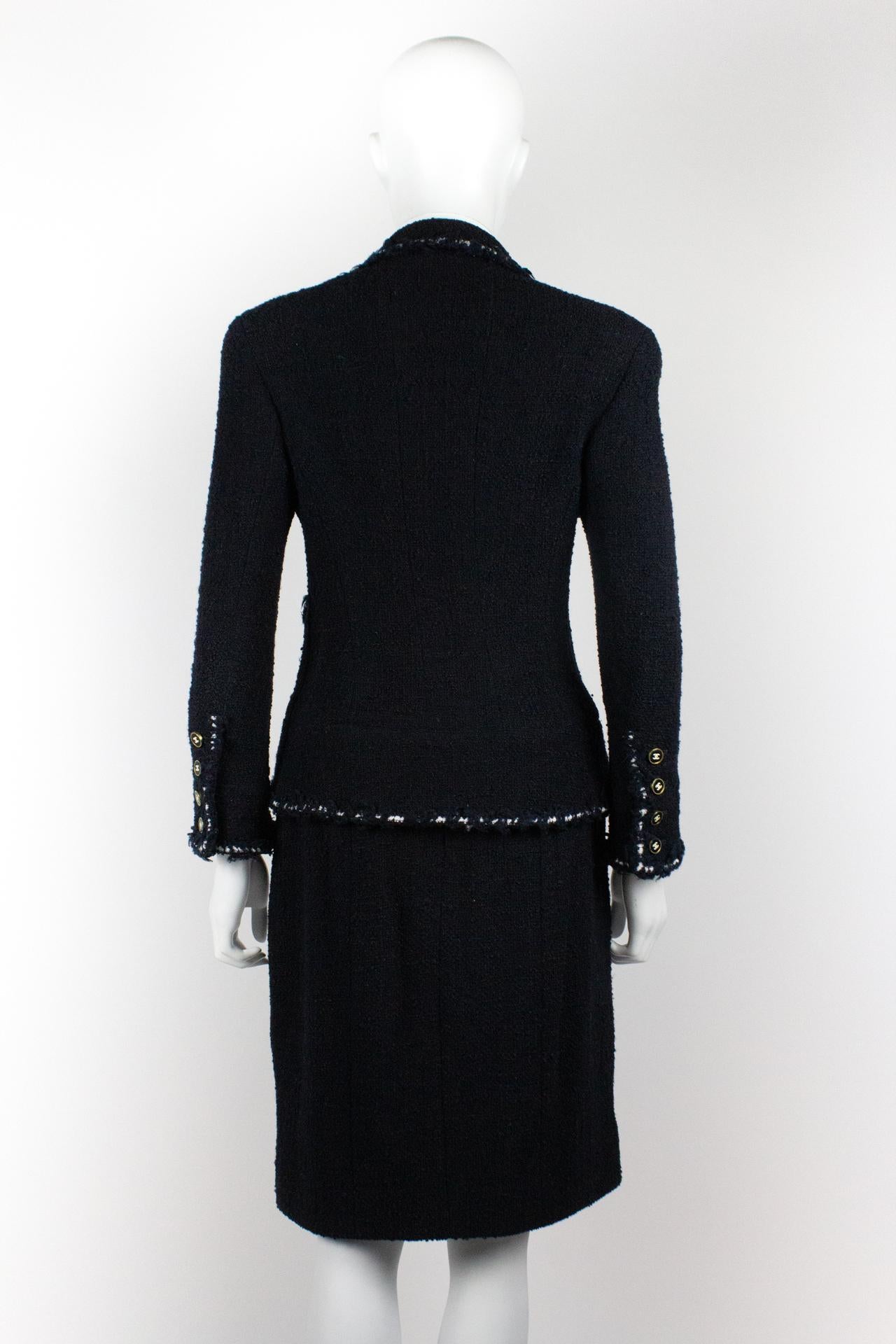 Women's Chanel 1994 Little Black Jacket Suit For Sale