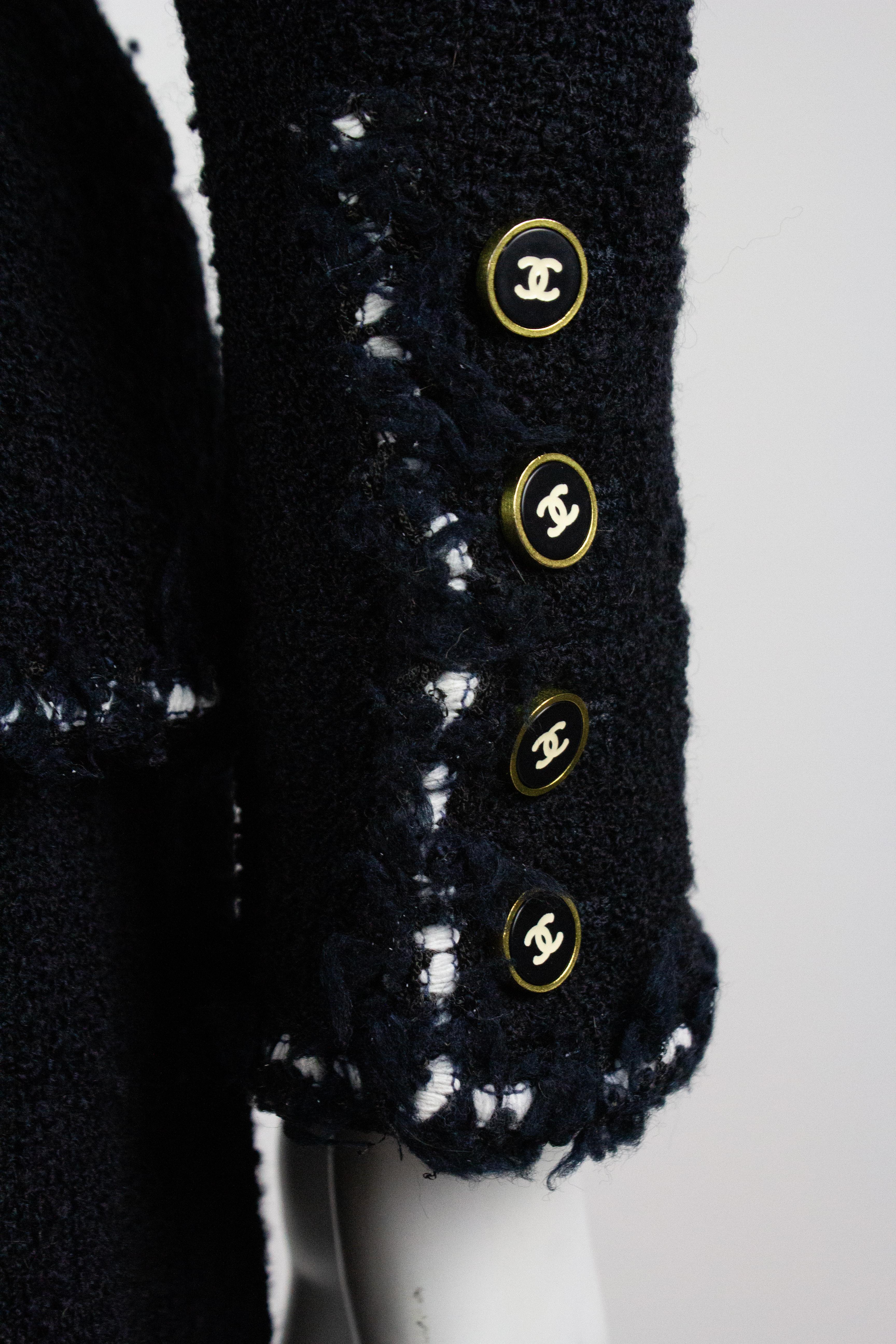 Chanel 1994 Little Black Jacket Suit For Sale 3