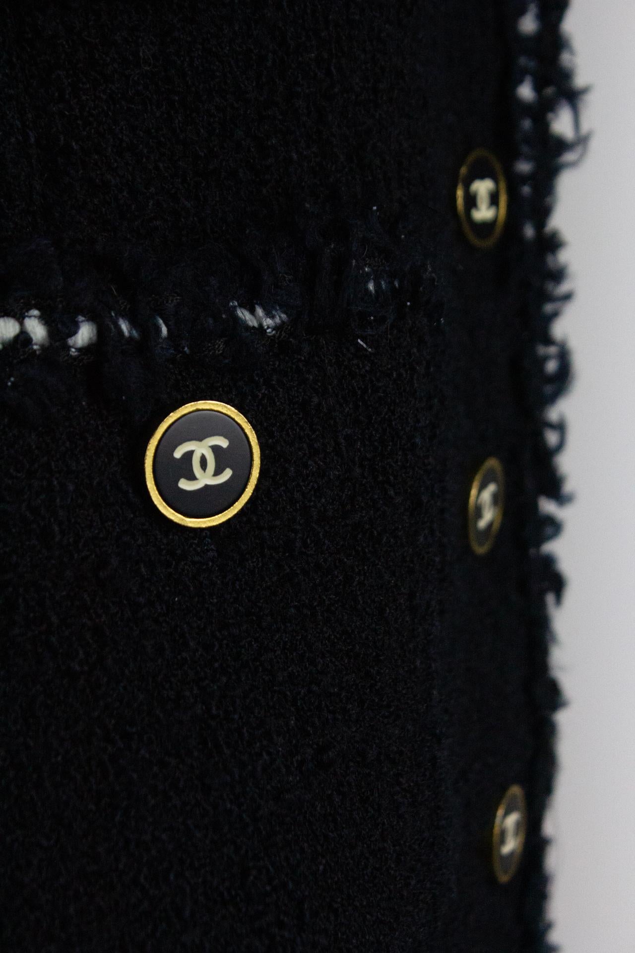 Chanel 1994 Little Black Jacket Suit For Sale 4