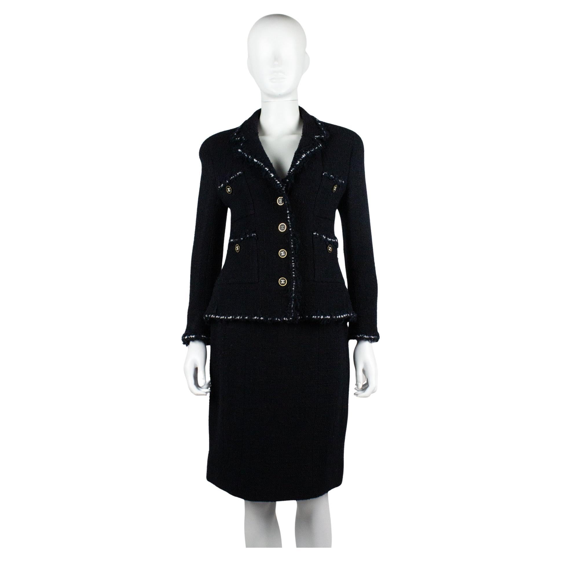 Chanel 1994 Little Black Jacket Suit For Sale