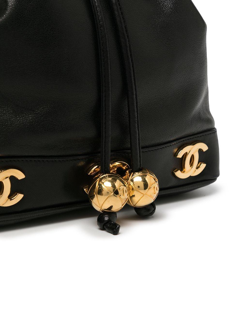 Chanel 1994 Rare Vintage Mini Multi Six CC Logo Crossbody Lambskin Tote Bag For Sale 11