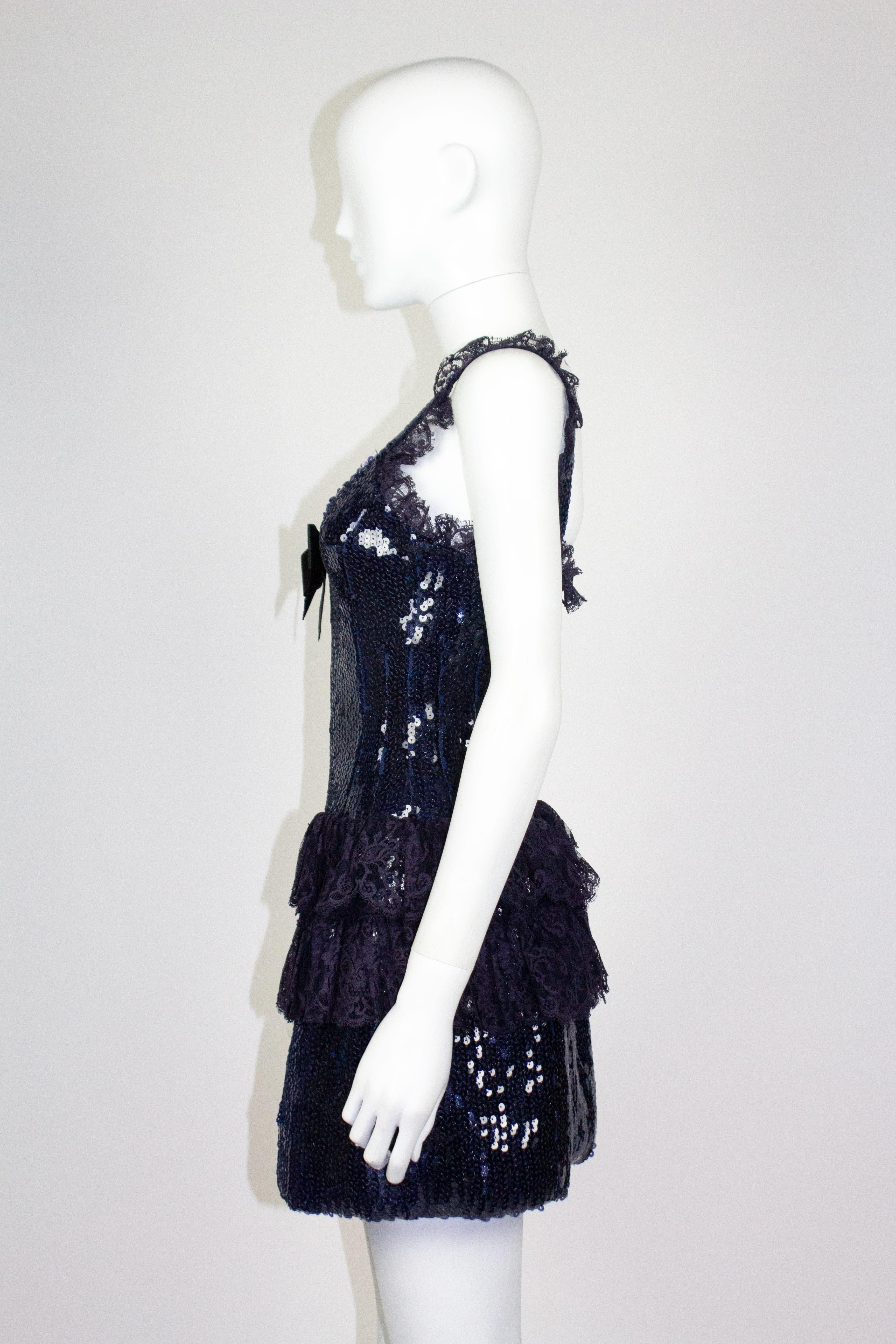 Chanel 1994 Sequin Bow Dress 6