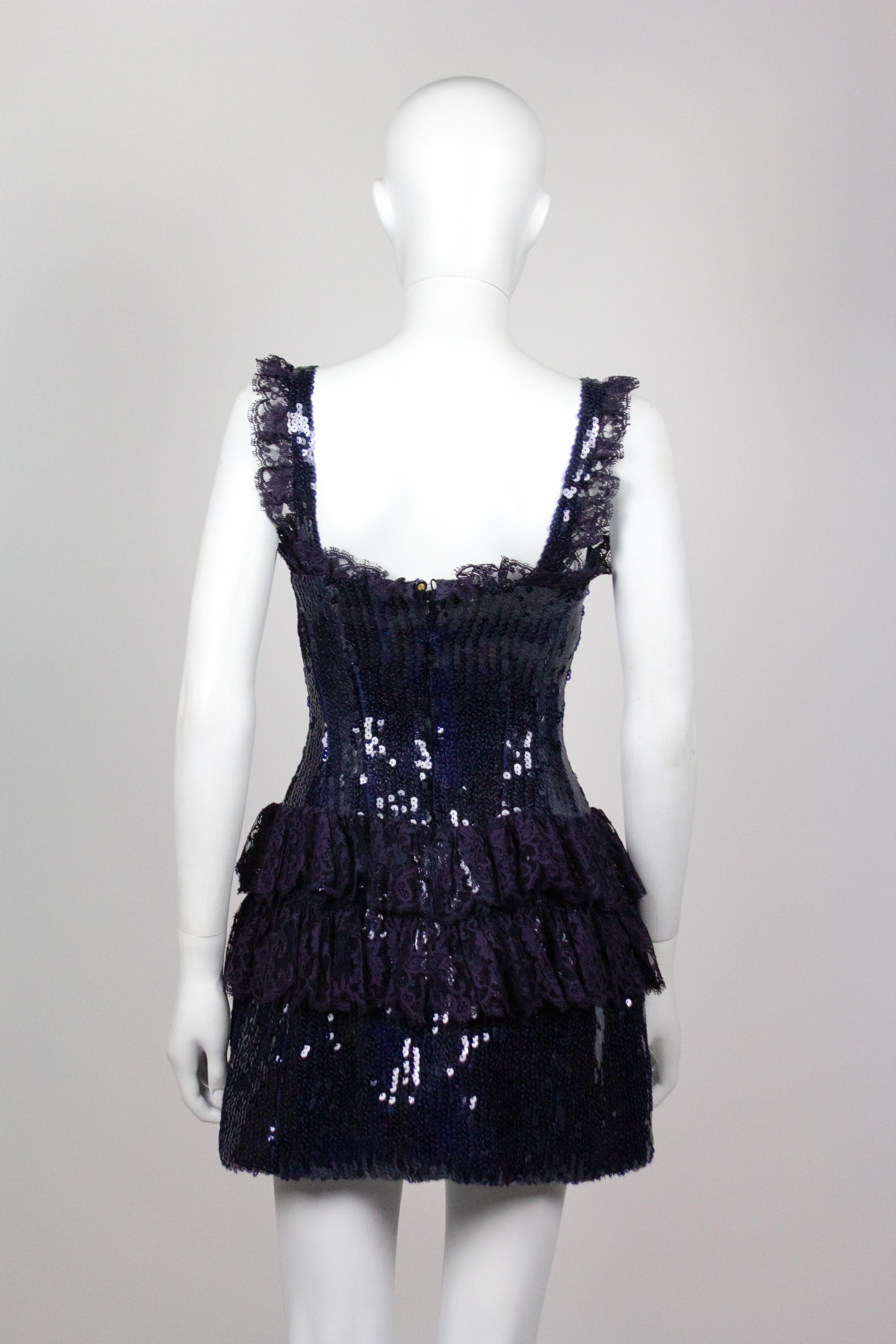 Chanel 1994 Sequin Bow Dress 8