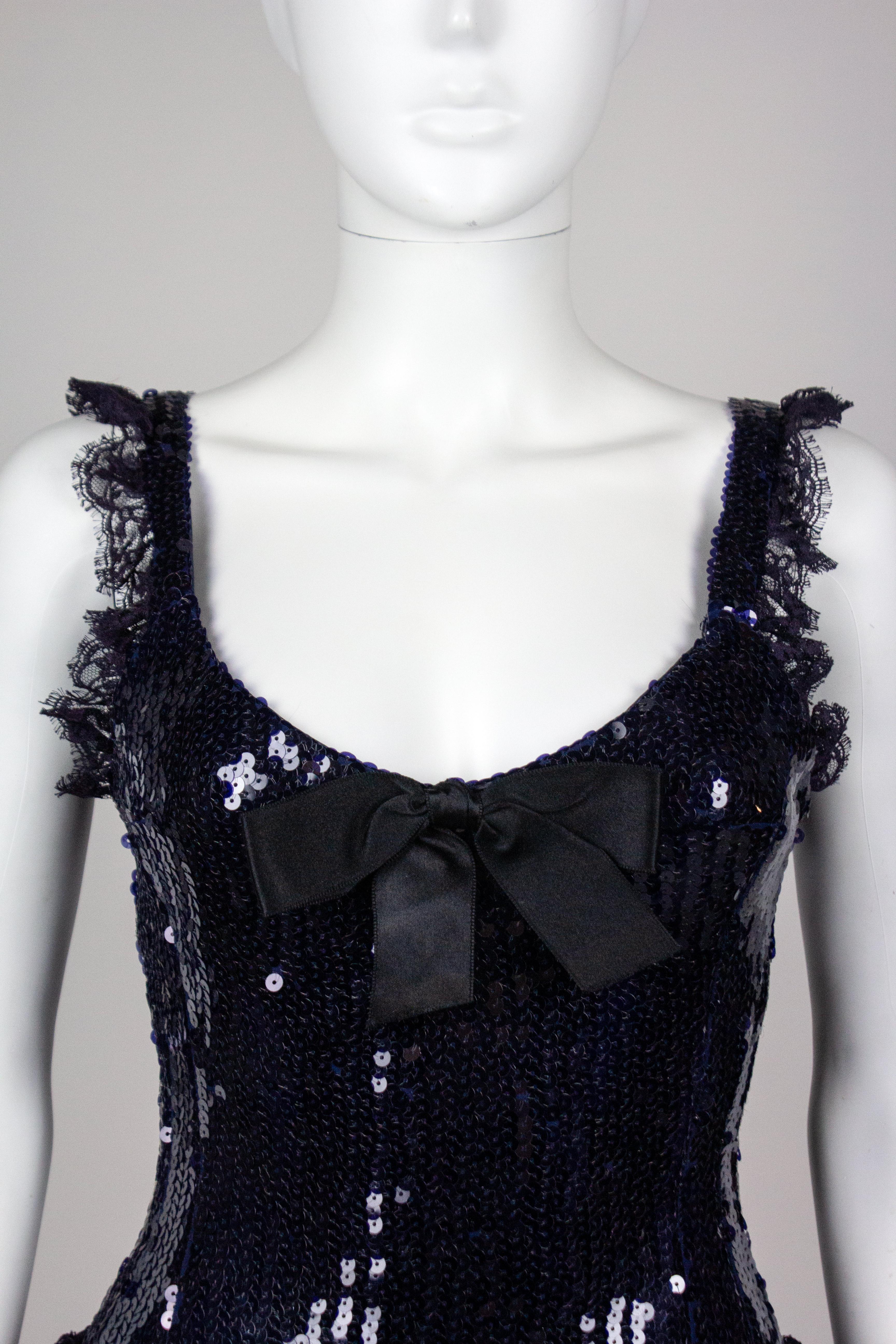 Chanel 1994 Sequin Bow Dress In Excellent Condition In Norwich, GB