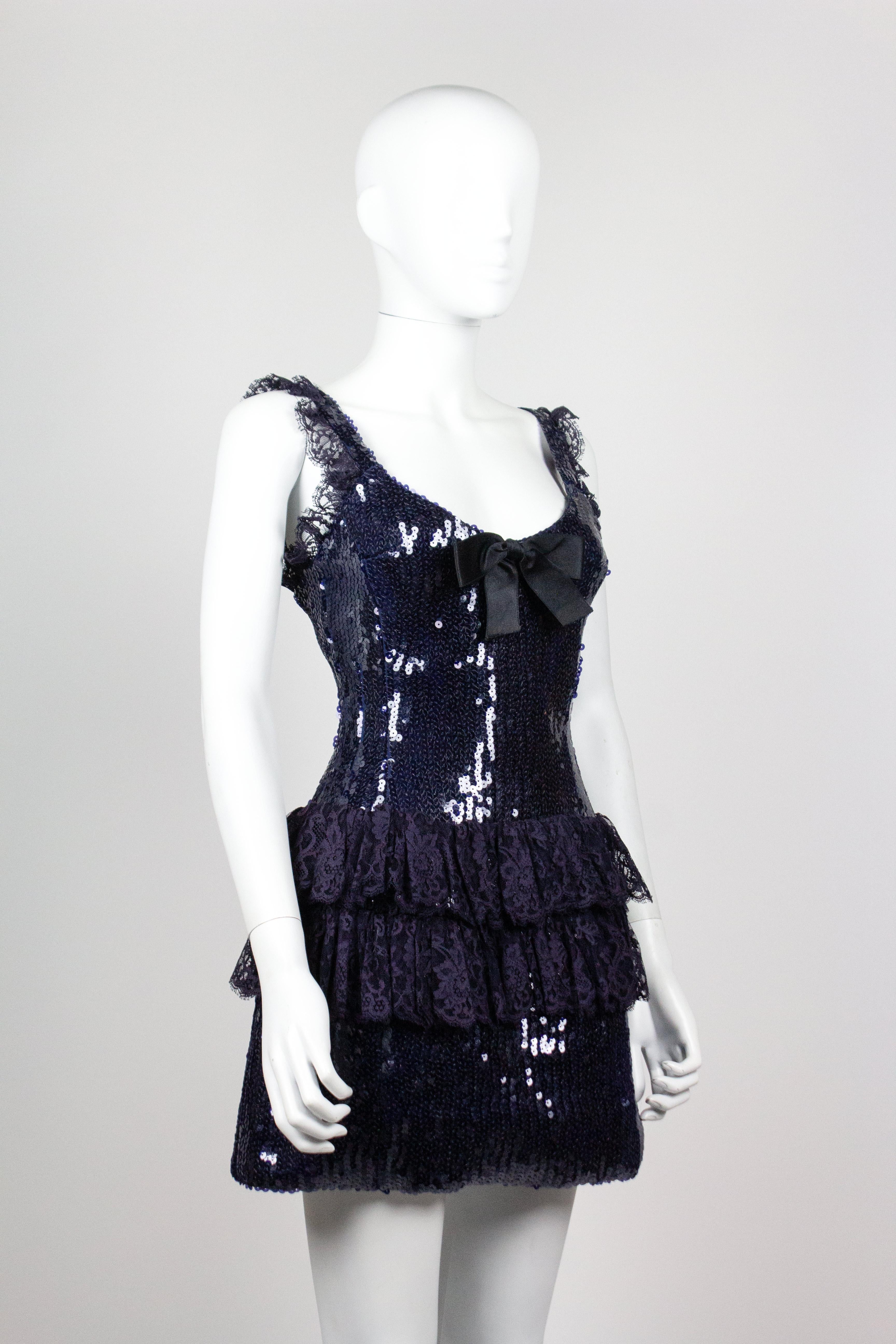 Chanel 1994 Sequin Bow Dress 1