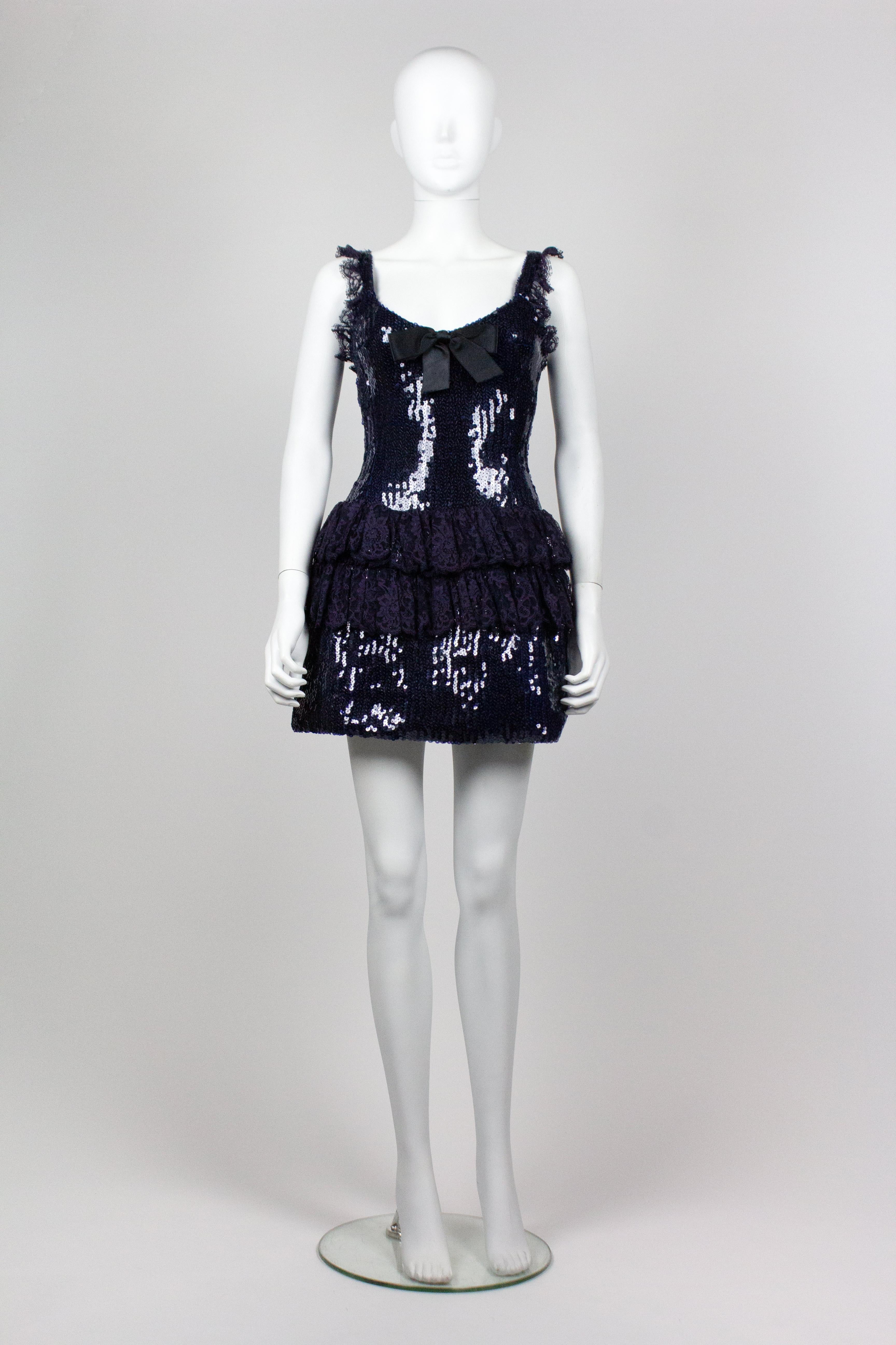 Chanel 1994 Sequin Bow Dress 4