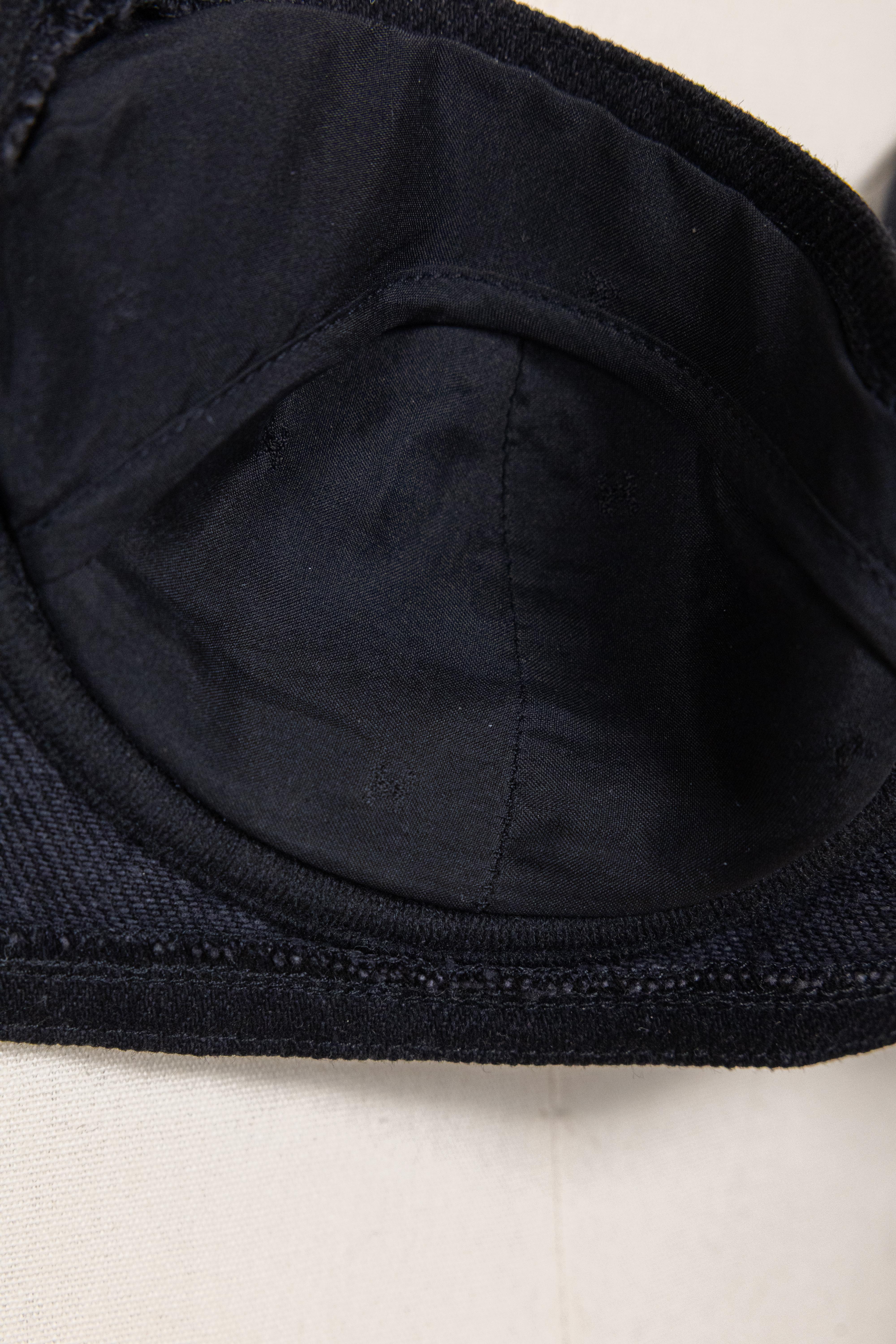 Chanel 1994 Frühjahr/Sommer Vintage Schwarz Denim BH Bustier Damen im Angebot