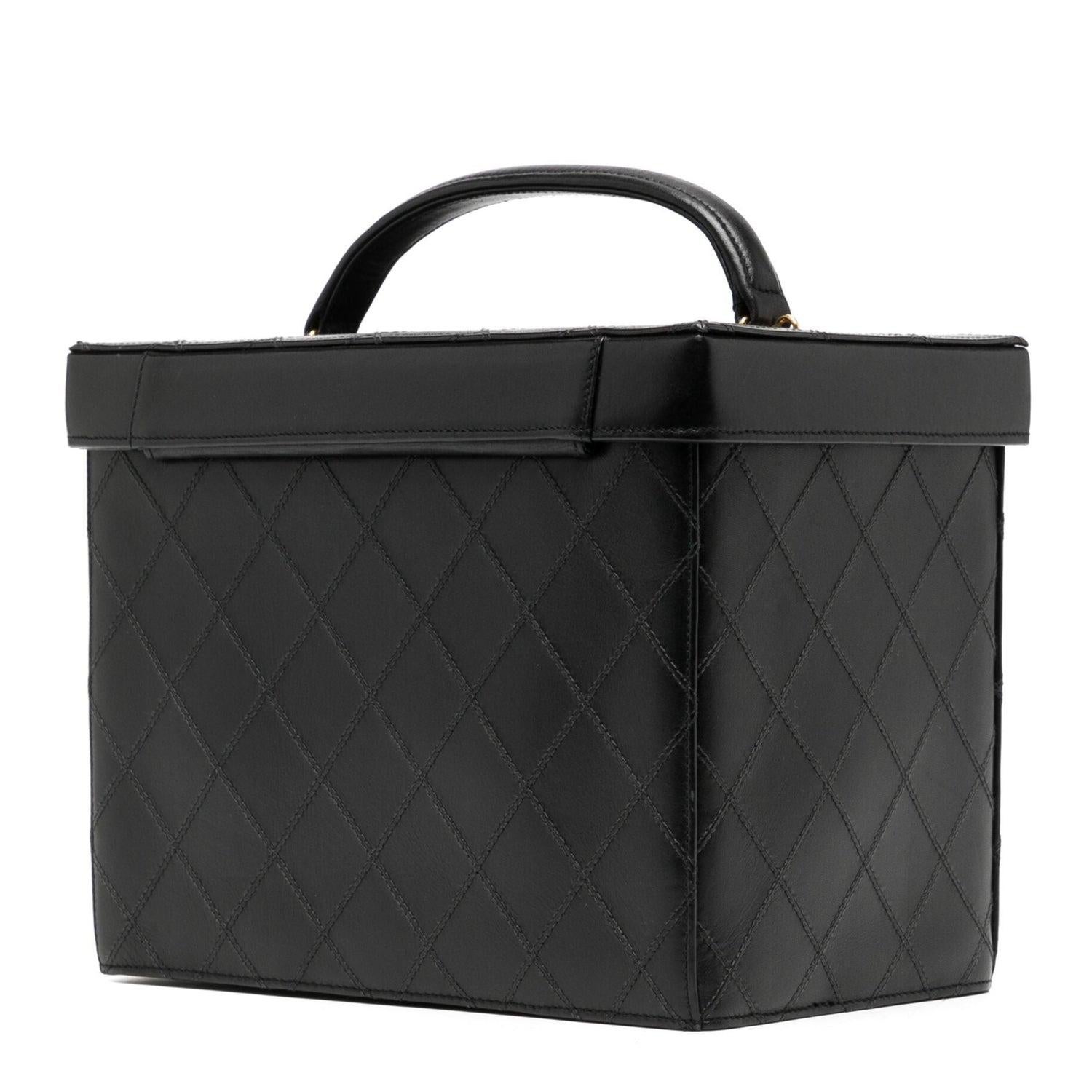 Black Chanel 1994 Vanity Case For Sale