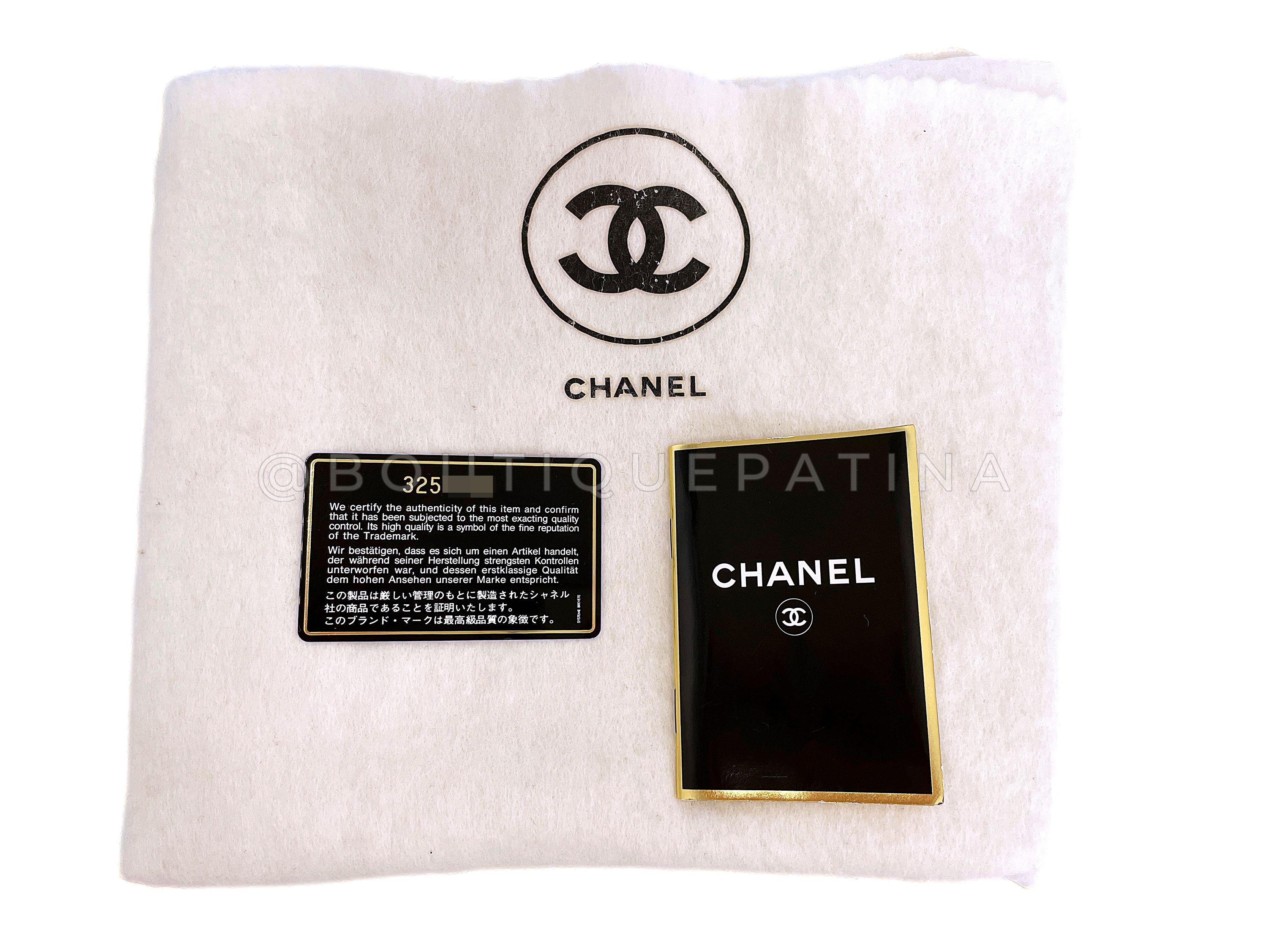 Chanel 1994 Vintage Schwarz Jumbo Classic Flap Tasche 24k GHW Lammfell 67053 im Angebot 9