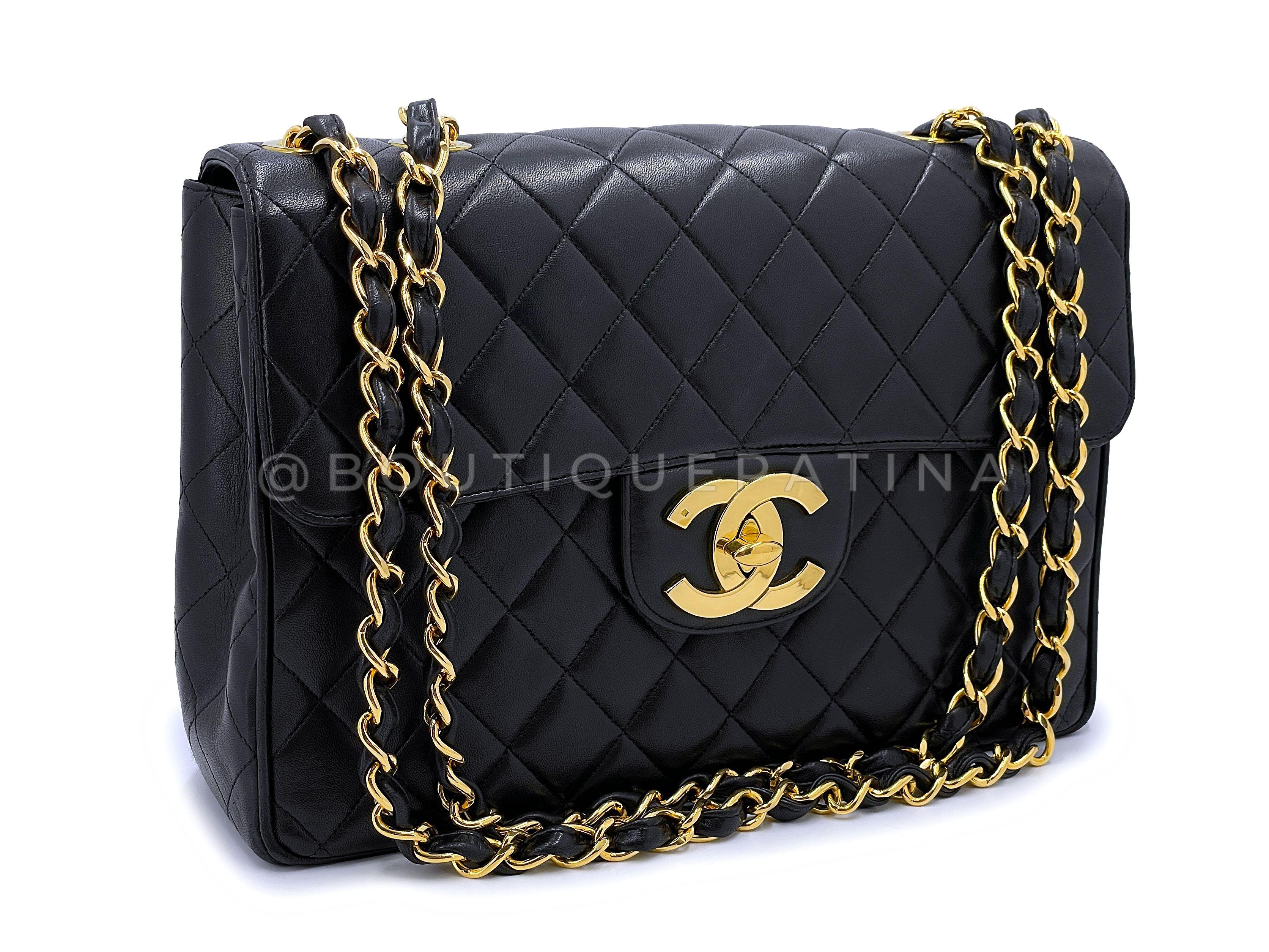 Store item: 67053
Vintage classic Chanel bags are known for their petal-soft lambskin, 24k gold plated hardware and sturdy craftsmanship.
Increasingly harder and harder to find, especially in excellent condition. Boldly Chanel with the oversized