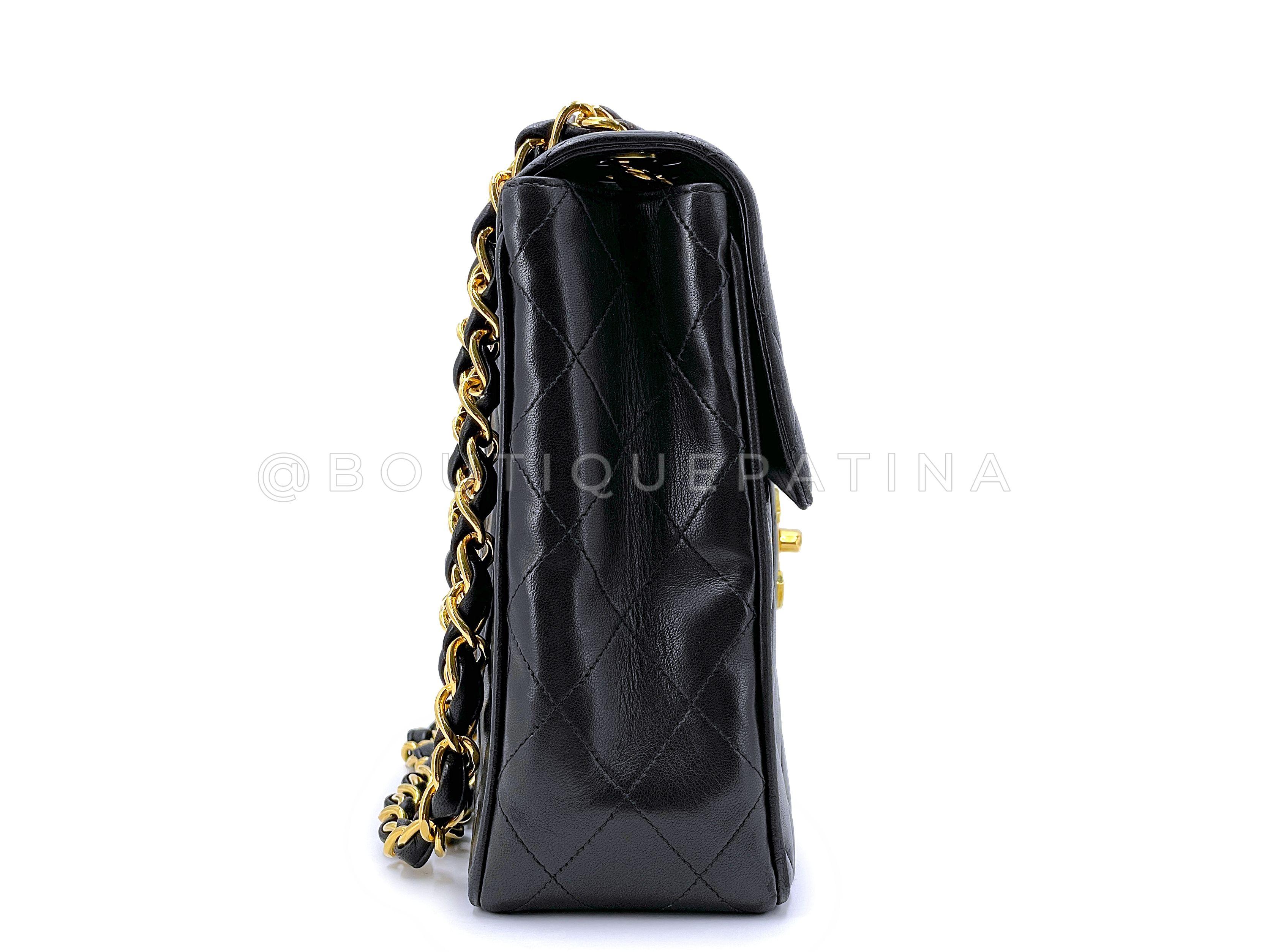 Chanel 1994 Vintage Jumbo Classic Flap Bag 24k GHW Lambskin 67053 Pour femmes en vente