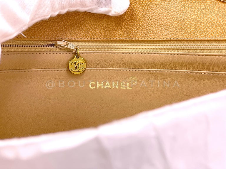 Chanel Beige Vintage Linen Canvas Jumbo Classic Flap Bag 24k GHW