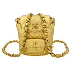 Chanel 1994 Vintage Gold Mini Duma Small Backpack Bag 24k GHW 67148
