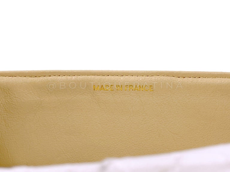 Chanel 1994 Vintage Light Beige Caviar Jumbo Classic Flap Bag 24k GHW ...