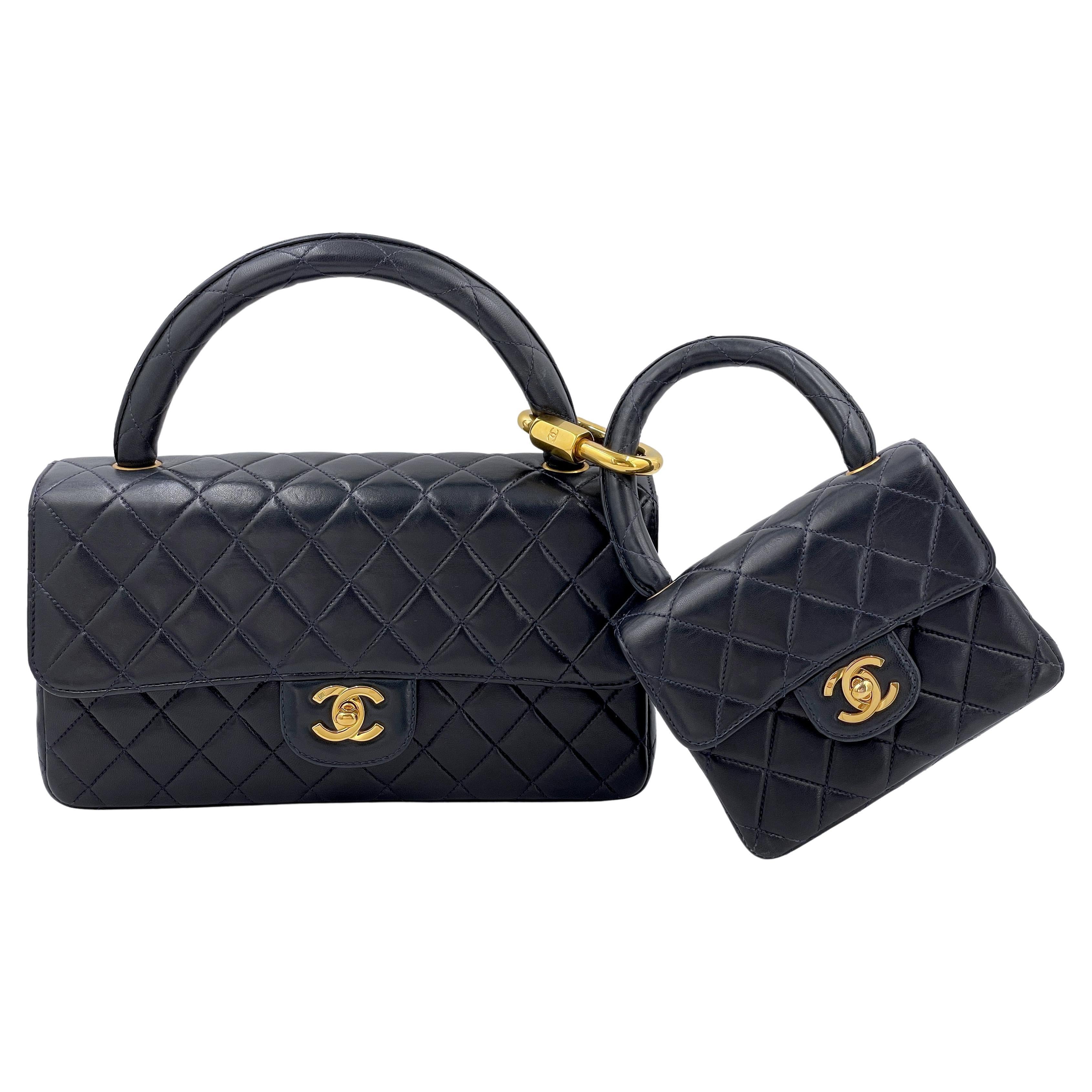 Chanel Vintage Black Caviar Kelly Flap Bag SHW 66026 For Sale at ...