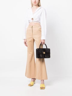 Chanel 1994 Vintage Rare Black Caviar Top Handle Classic Kelly Flap Bag