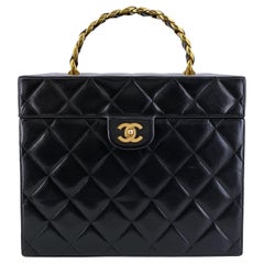 Chanel 1994 Vintage XL Quilted Box Vanity Case 24k GHW 68031