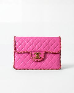 Chanel 1995 “Barbie Pink” Maxi Patent Flap Bag
