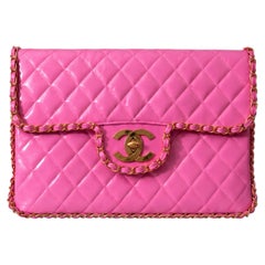 Chanel 1995 “Barbie Pink” Maxi Patent Flap Bag