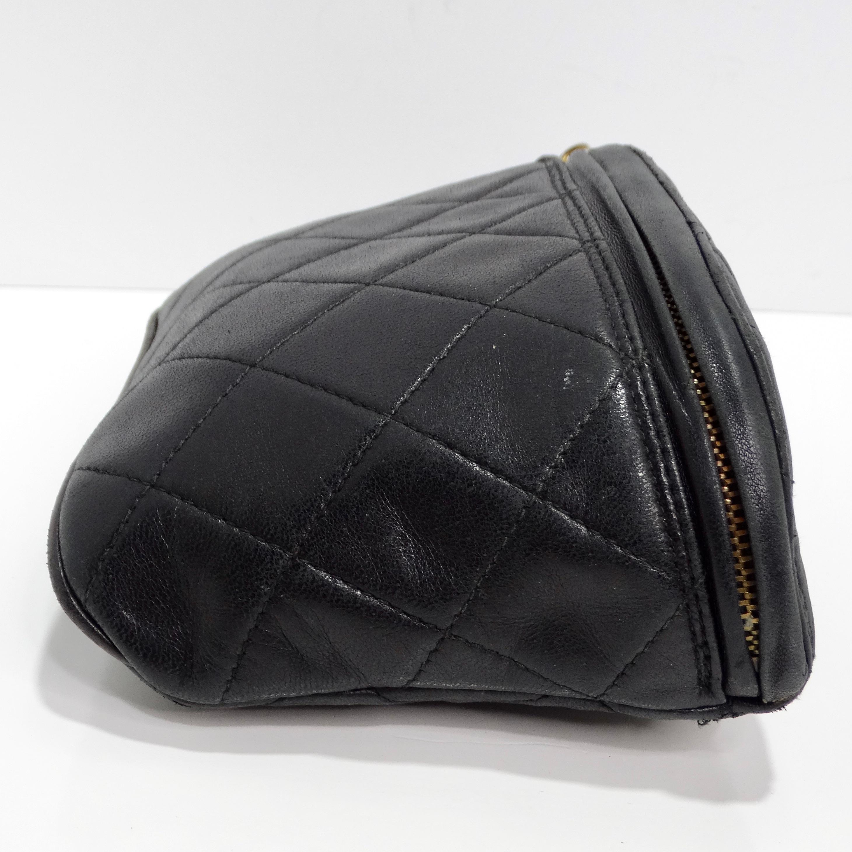 Chanel 1995 Black Caviar Leather Belt Bag 1
