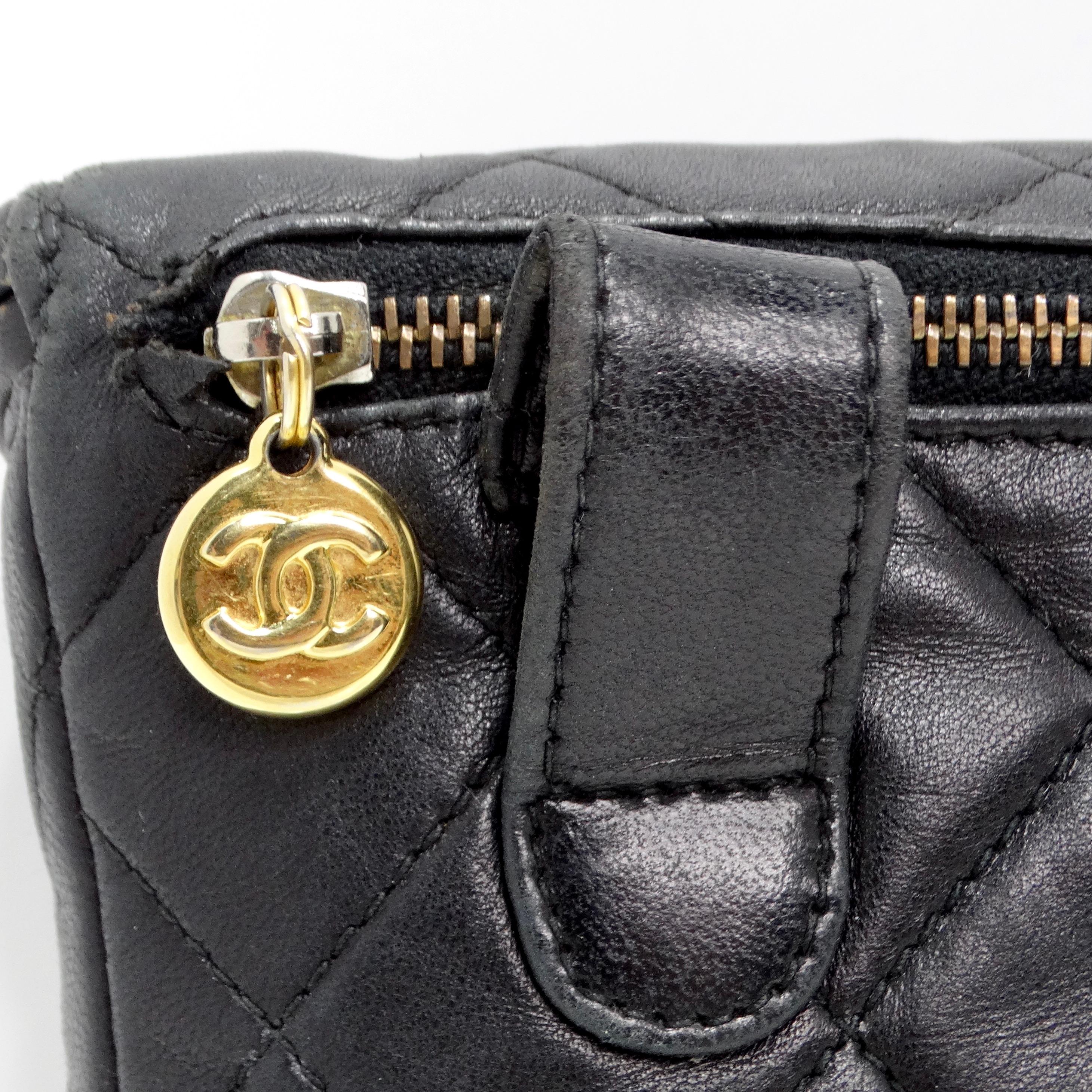 Chanel 1995 Black Caviar Leather Belt Bag 3