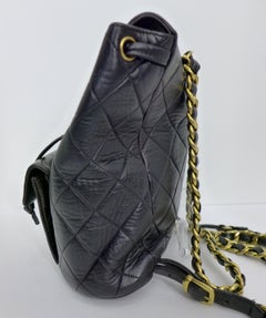 CHANEL 1995 Black Quilted Leather Backpack