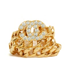 Chanel 1995 Ceinture T75 Stunning maxi CC chain link Belt US27 Size S Pristine