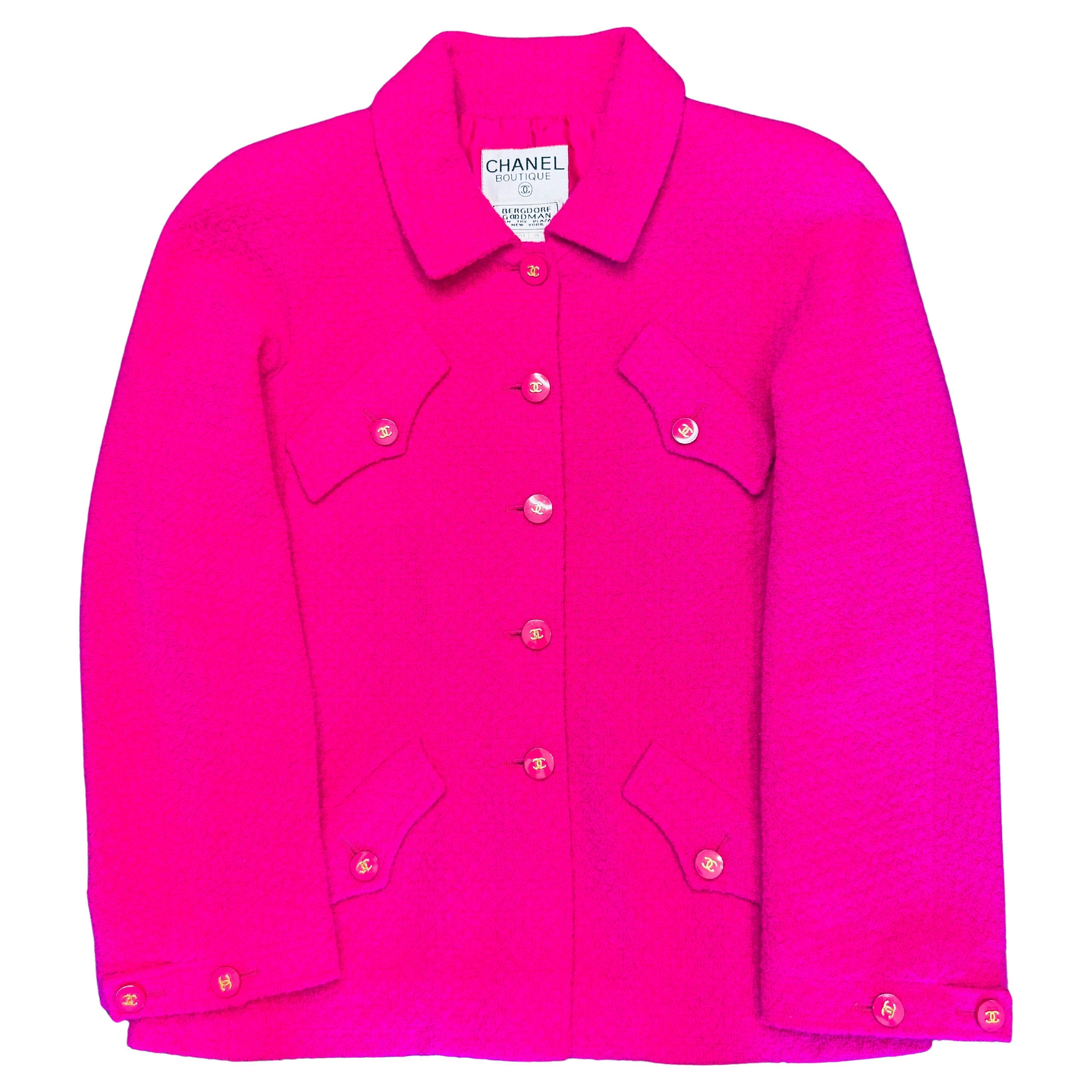 Chanel 1995 Fall/Winter Pink Runway Blazer size 38