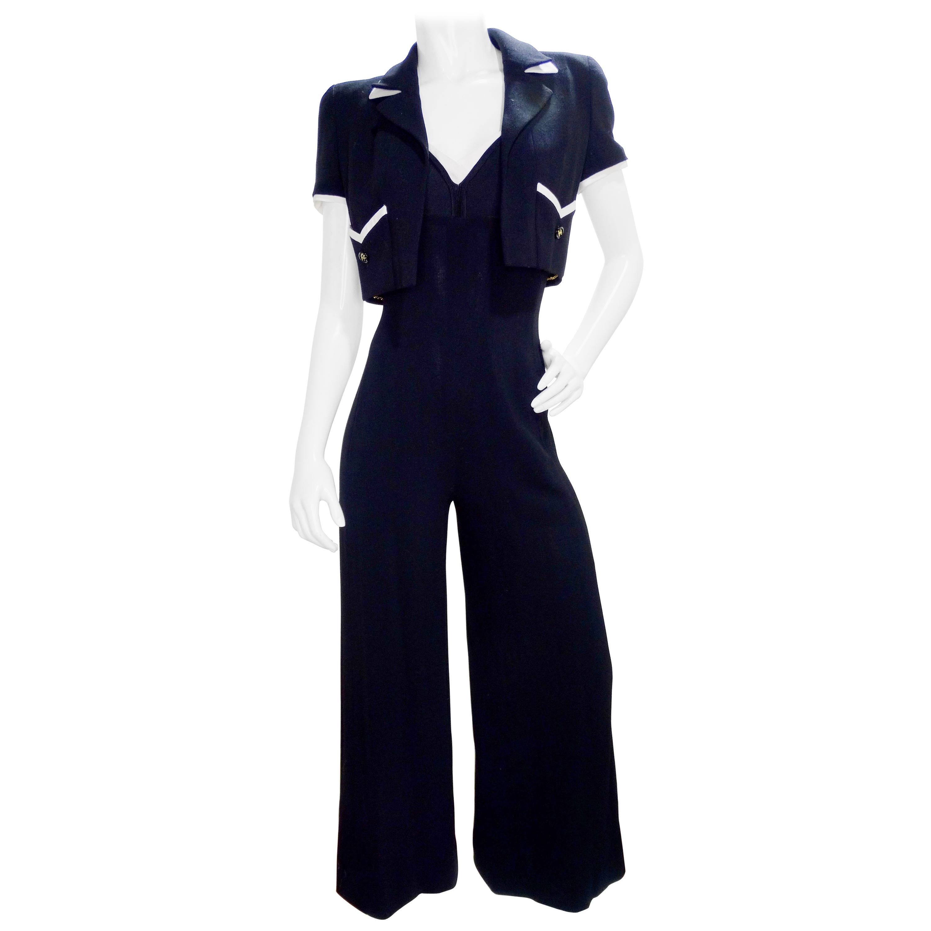 Chanel 1995 Jumpsuit W/ Matching Bolero 