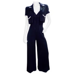 Retro Chanel 1995 Jumpsuit W/ Matching Bolero 