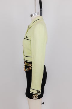Chanel 1995 Spring/Summer Barbie Collection Vintage Green Cropped Jacket
